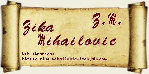 Žika Mihailović vizit kartica